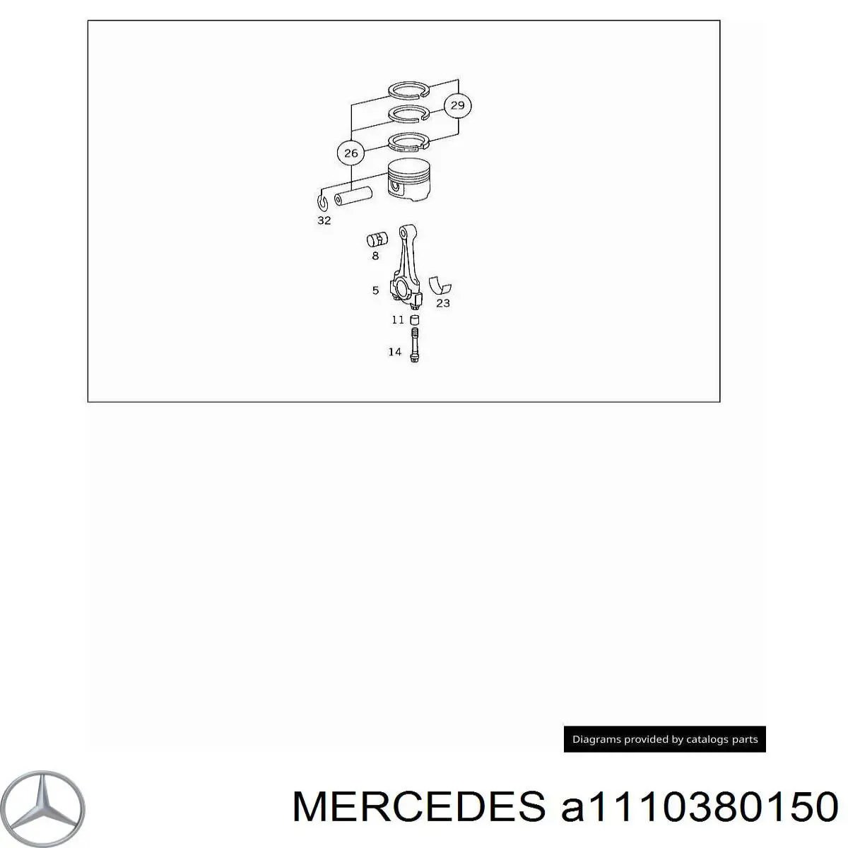 Втулка шатуна A1110380150 Mercedes