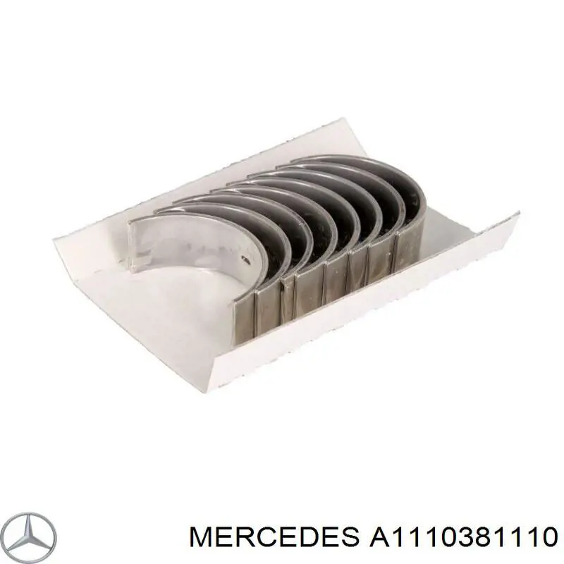 Купити A1110381110 Mercedes Вкладиші колінвала, шатунні, комплект, 1-й ремонт (+0,25)