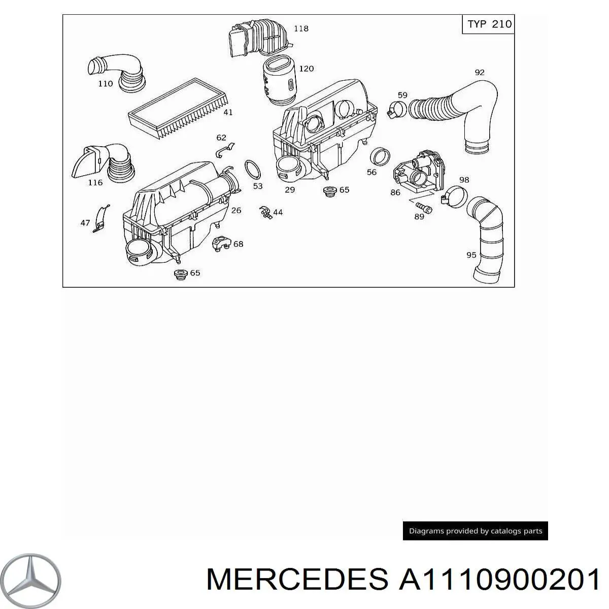 Купити A1110900201 Mercedes Корпус фільтра