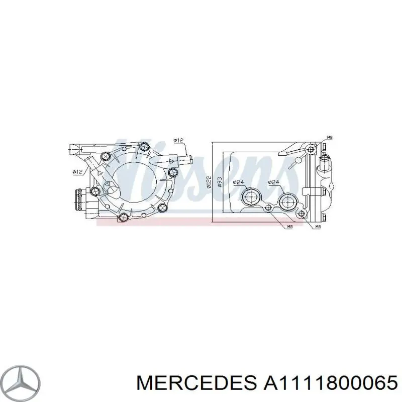 Радіатор масляний A1111800065 Mercedes