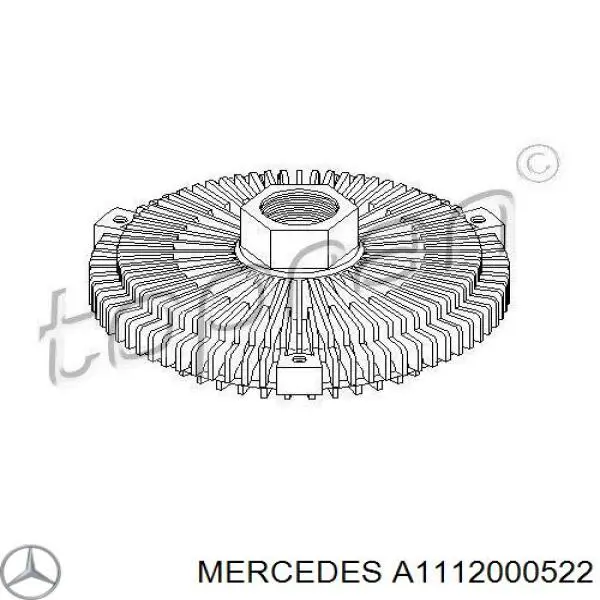 A1112000522 Mercedes вискомуфта, вязкостная муфта вентилятора охолодження