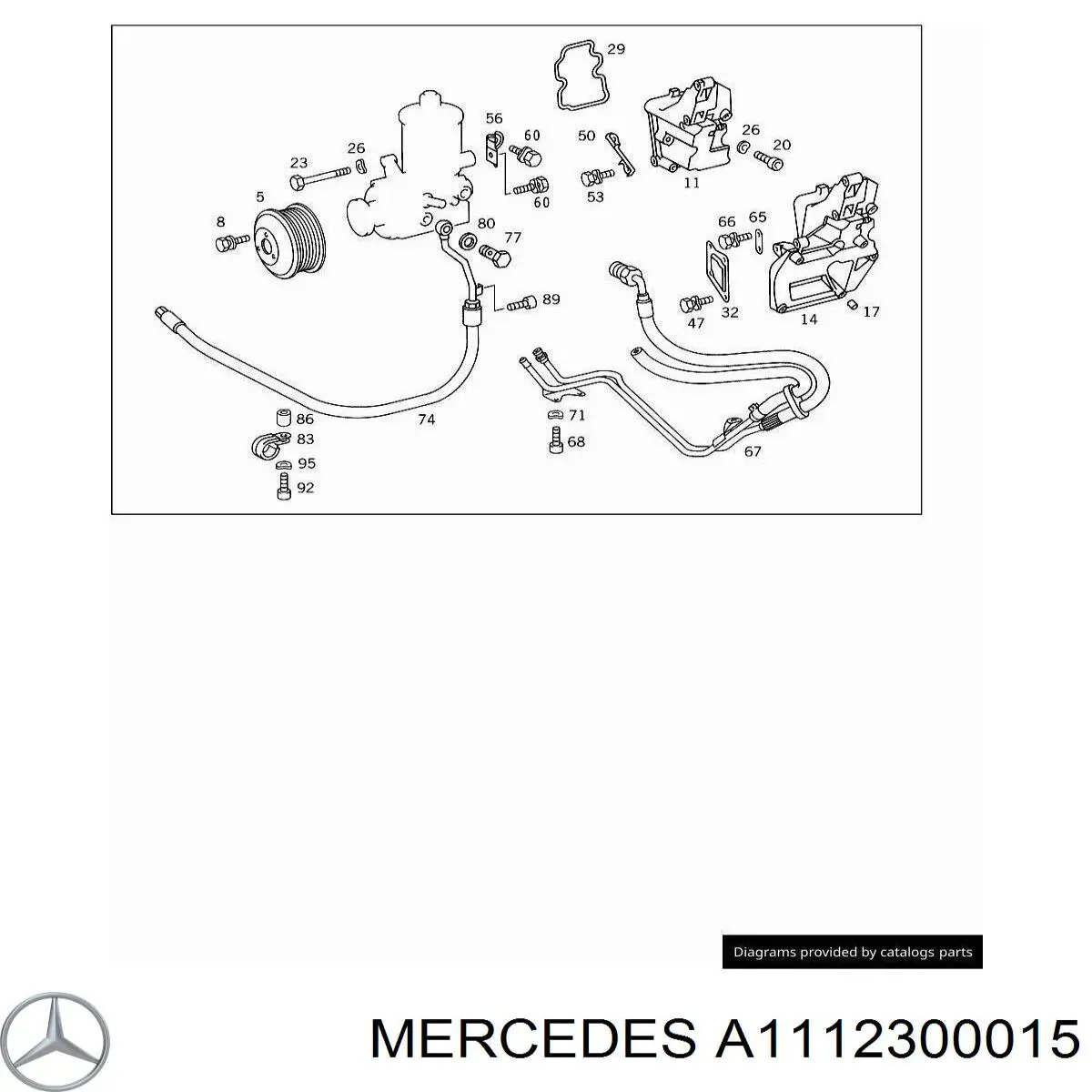 1112300015 Mercedes шків насосу гідропідсилювача керма (гпк)
