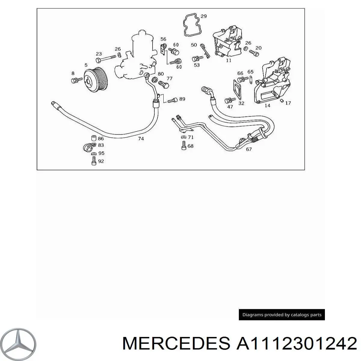 Кронштейн компресора кондиціонера 1112301242 Mercedes