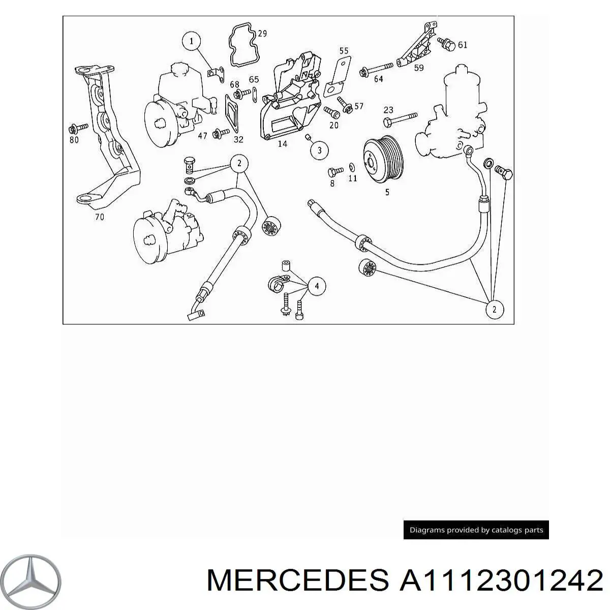 Кронштейн компресора кондиціонера Mercedes A1111300135 ціна, від 12.61 USD