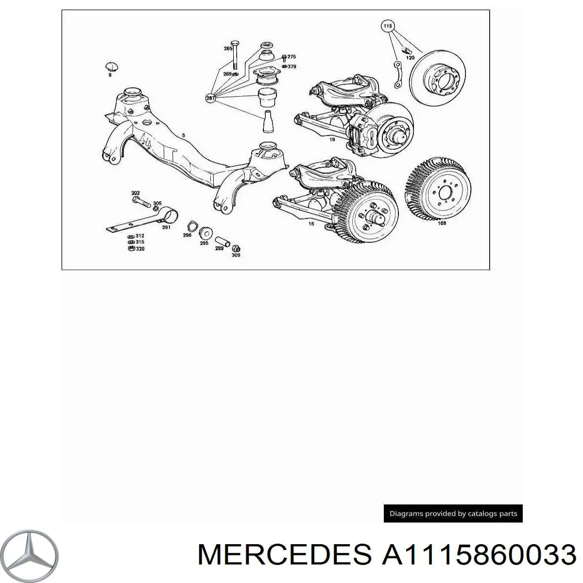 A1115860033 Mercedes Шкворня