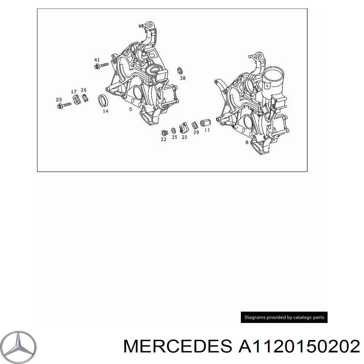 1120100033 Mercedes кришка двигуна передня
