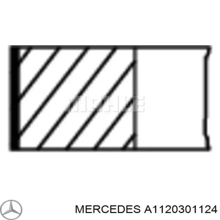 Кільця поршневі на 1 циліндр, STD. Mercedes A1120301124 ціна, від 38.71 USD