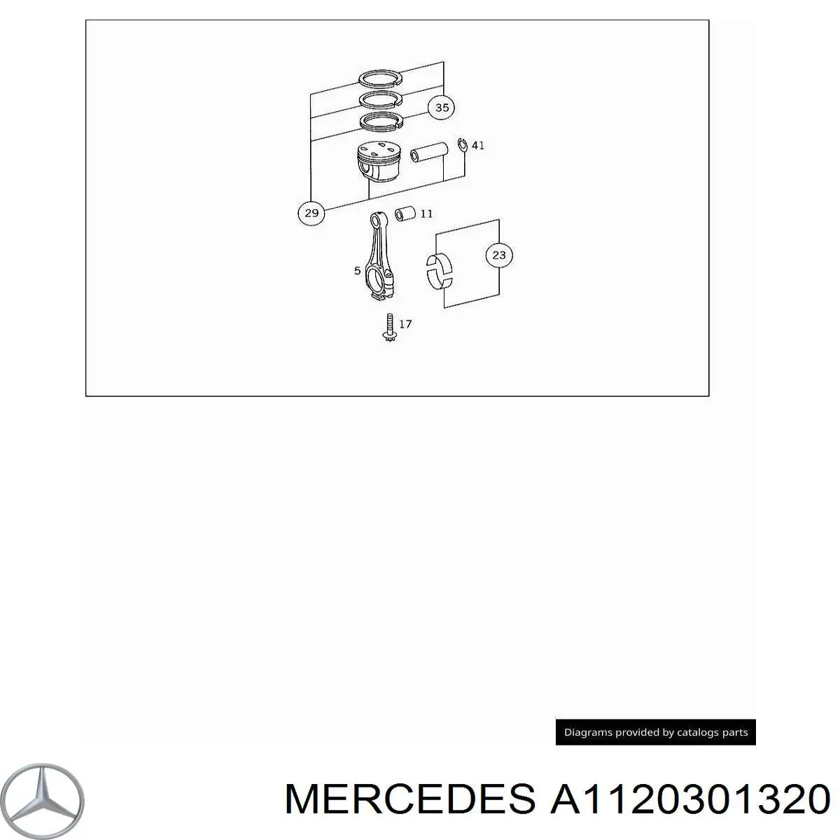 1120301320 Mercedes шатун поршня двигуна