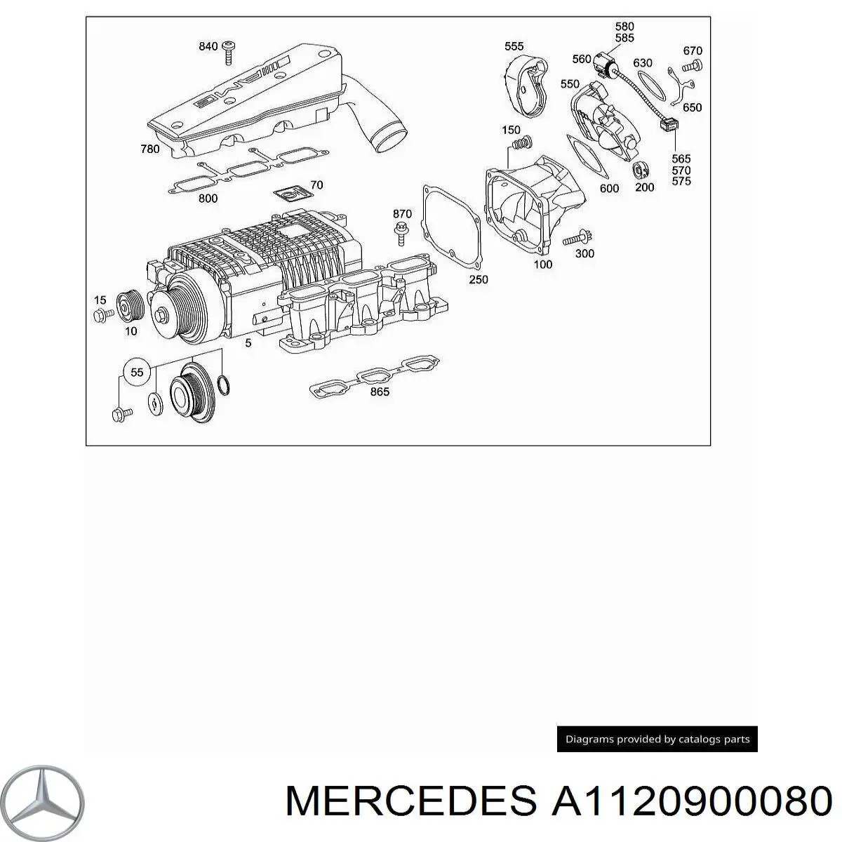Наддувши Mercedes A1120900080 ціна, від 2390.33 USD