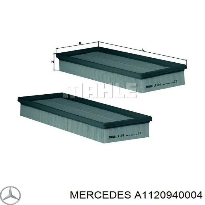 Купити A1120940004 Mercedes Автомобільний фільтр повітря