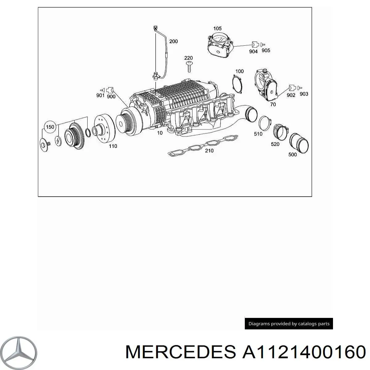 A1121400160 Mercedes Клапан подачі вторинного повітря
