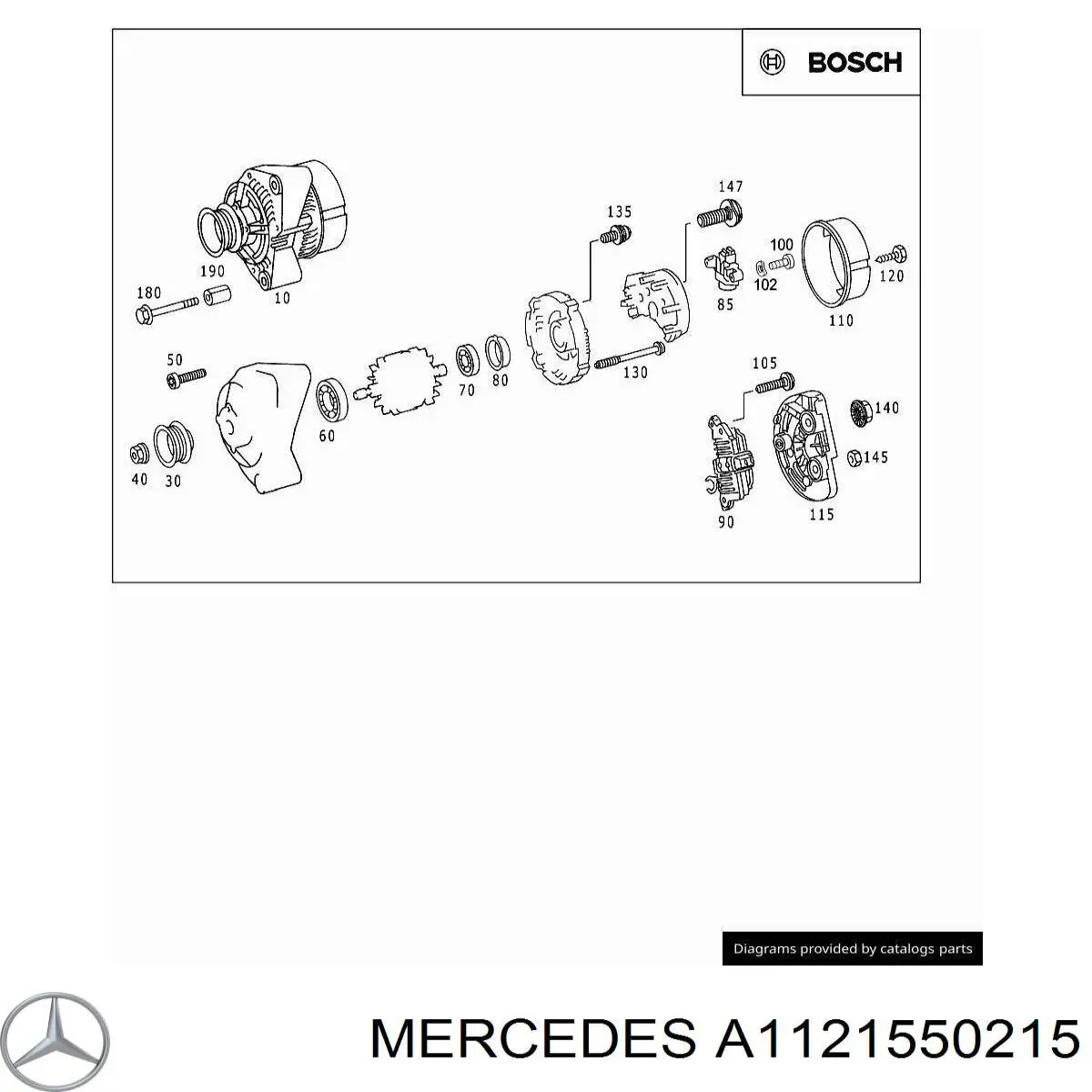 Інерційний шків Mercedes A1121550215 ціна, від 8.79 USD