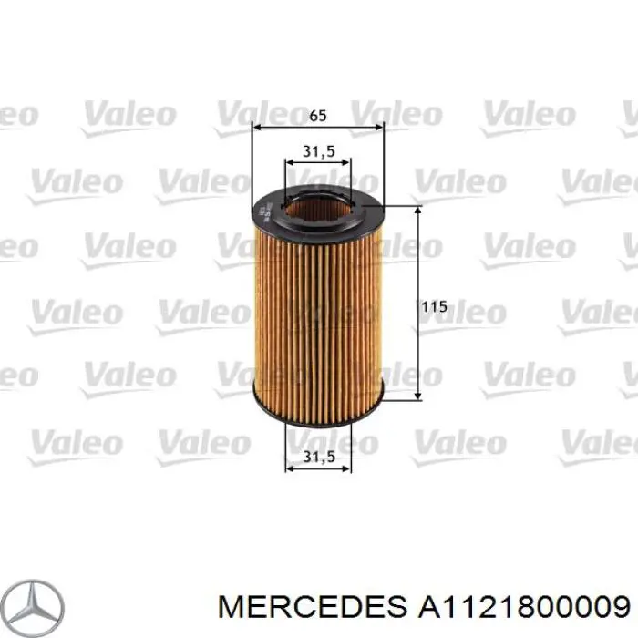 A1121800009 Mercedes фільтр масляний