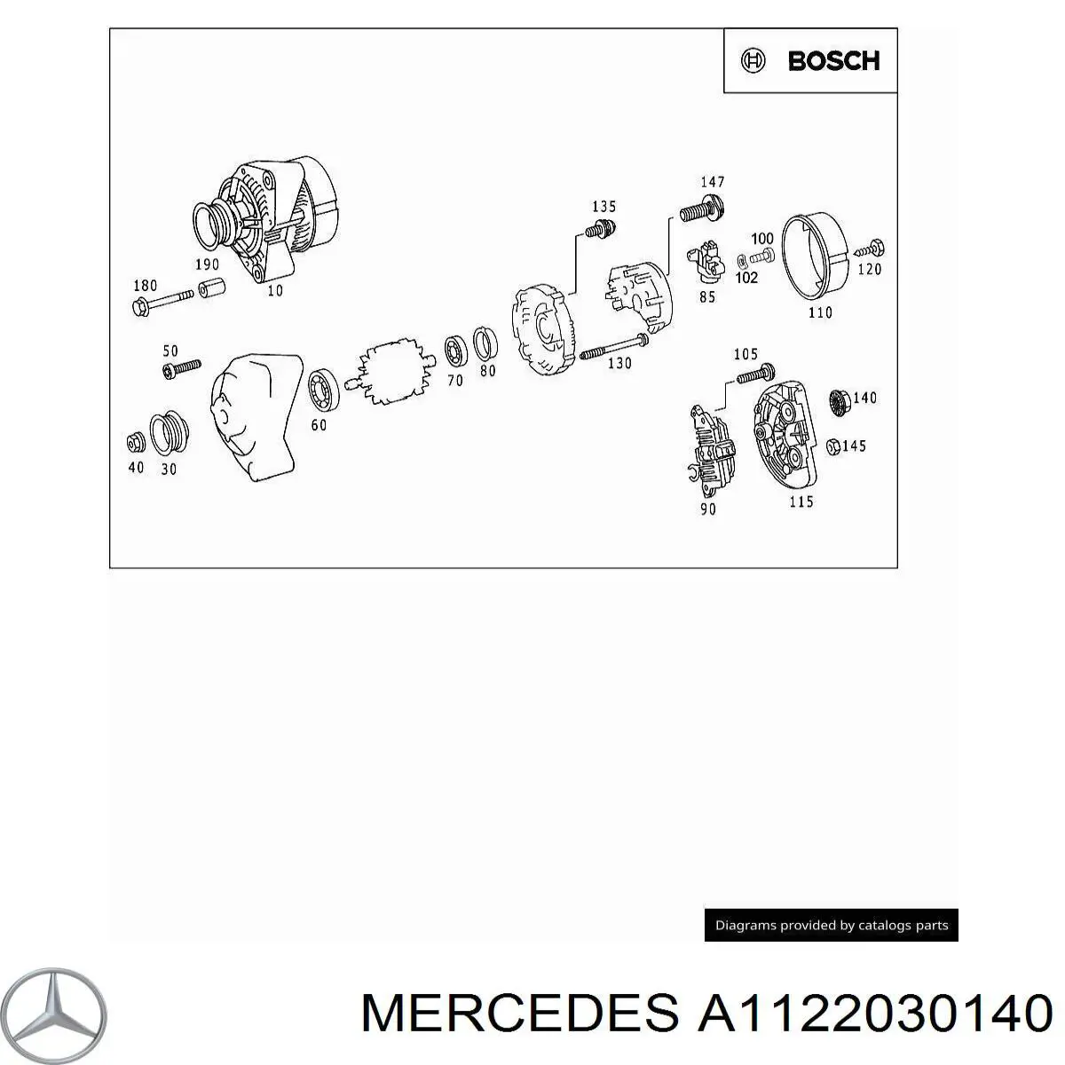 Кронштейн генератора (натяжний) Mercedes A1122030140 ціна, від 5.37 USD