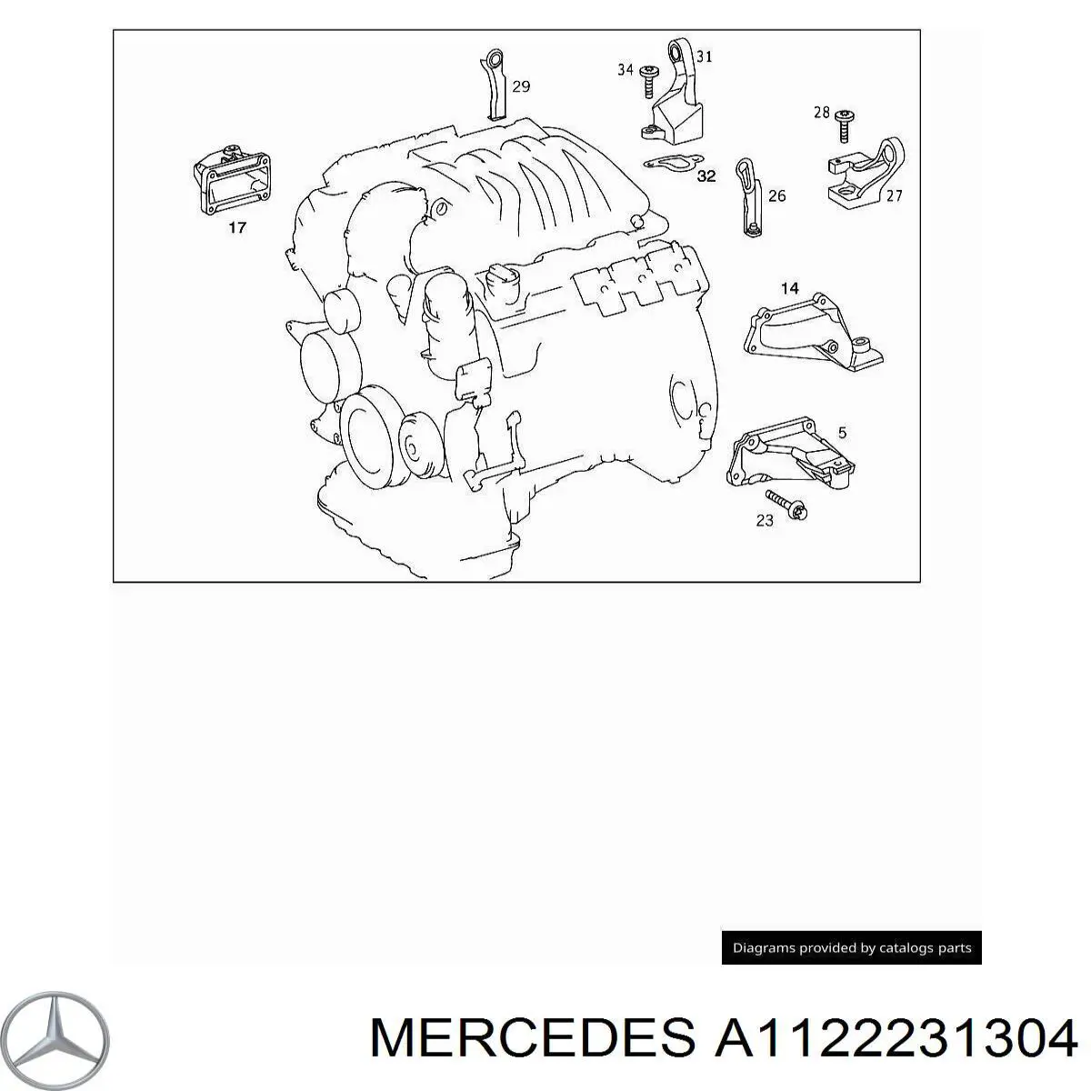  Mercedes A1122231304 ціна, від 17.38 USD