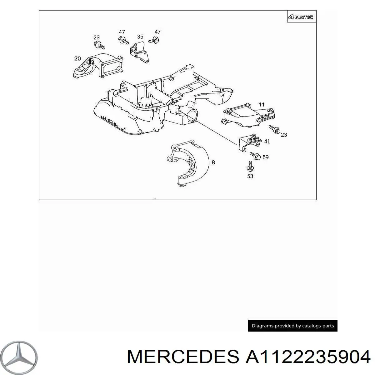 A1122235904 Mercedes Кронштейн подушки (опори) двигуна, лівої