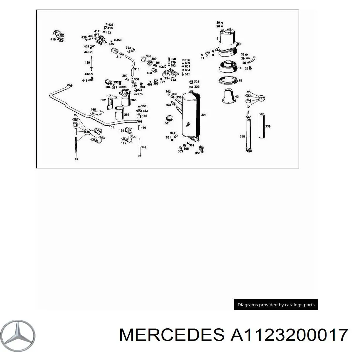 A1123200017 Mercedes Ресора пневматичної підвіски