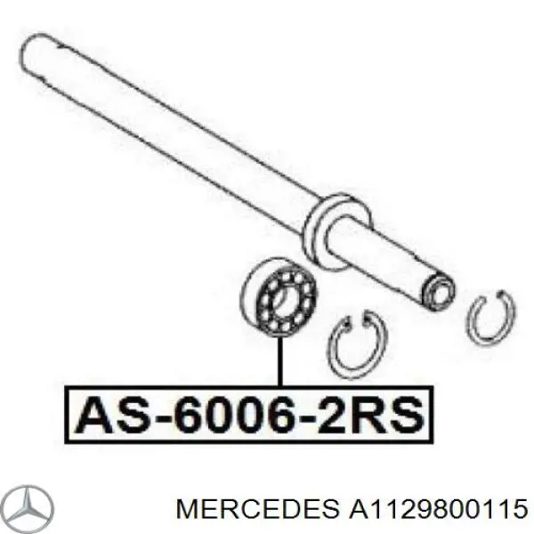 A1129800115 Mercedes підвісний підшипник передньої піввісі