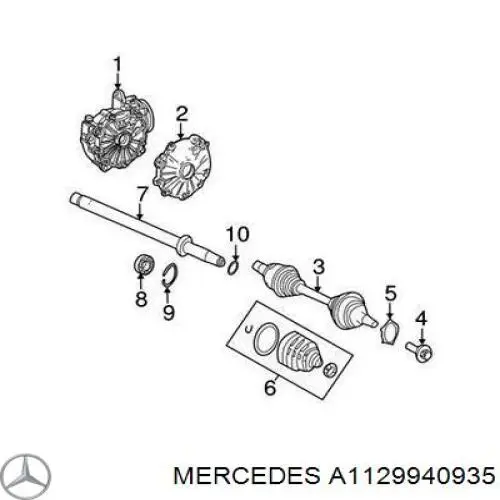 Mercedes A1129940935 ціна, від 3.78 USD