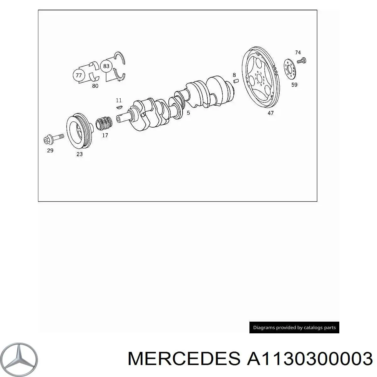 Шків колінвала (демпфер ) Mercedes A1130300003 ціна, від 1164.44 USD