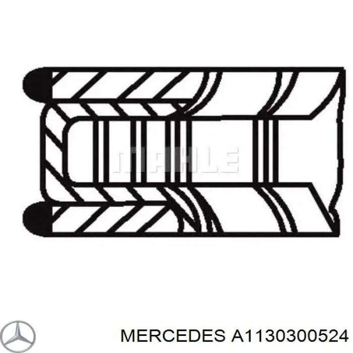 A1130300524 Mercedes кільця поршневі на 1 циліндр, 1-й ремонт (+0,25)