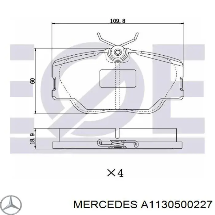Купити A1130500227 Mercedes Клапан випускний
