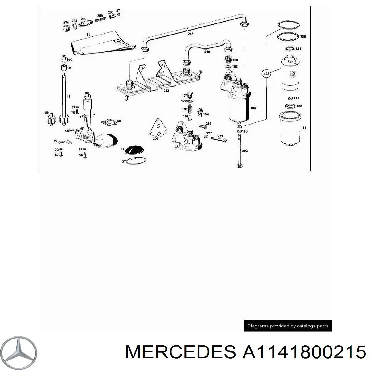 Купити A1141800215 Mercedes Клапан регулювання тиску масла