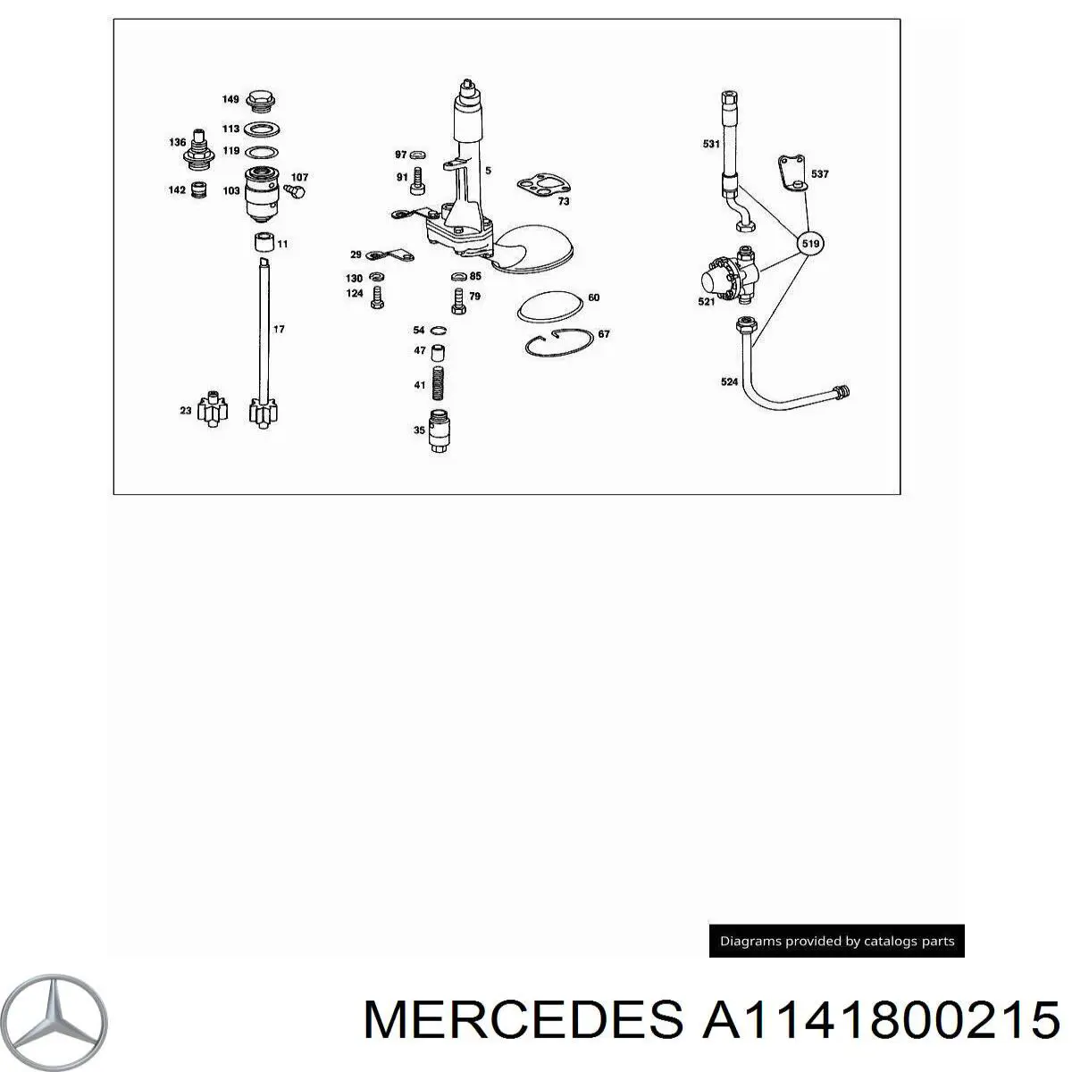 A1141800215 Mercedes Клапан регулювання тиску масла