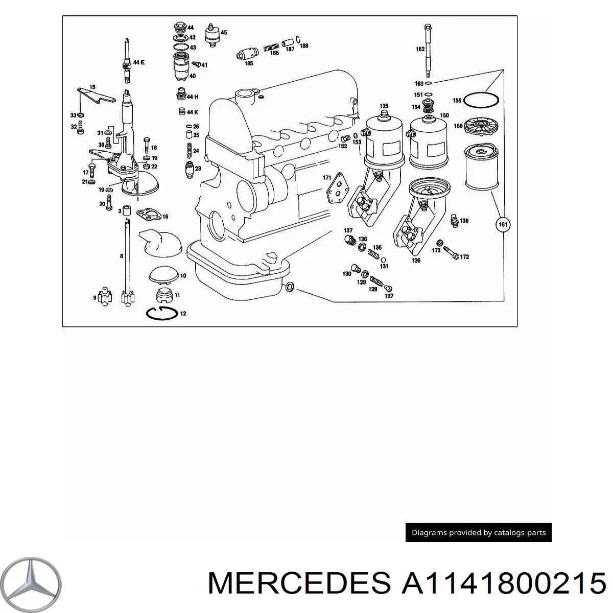 Клапан регулювання тиску масла Mercedes A1141800215 ціна, від 259.26 USD