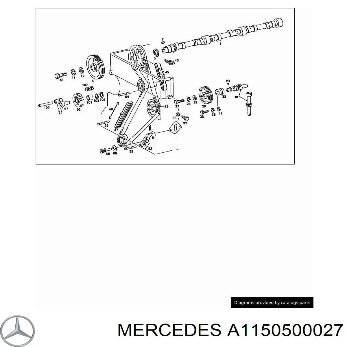 Клапан випускний A1150500027 Mercedes