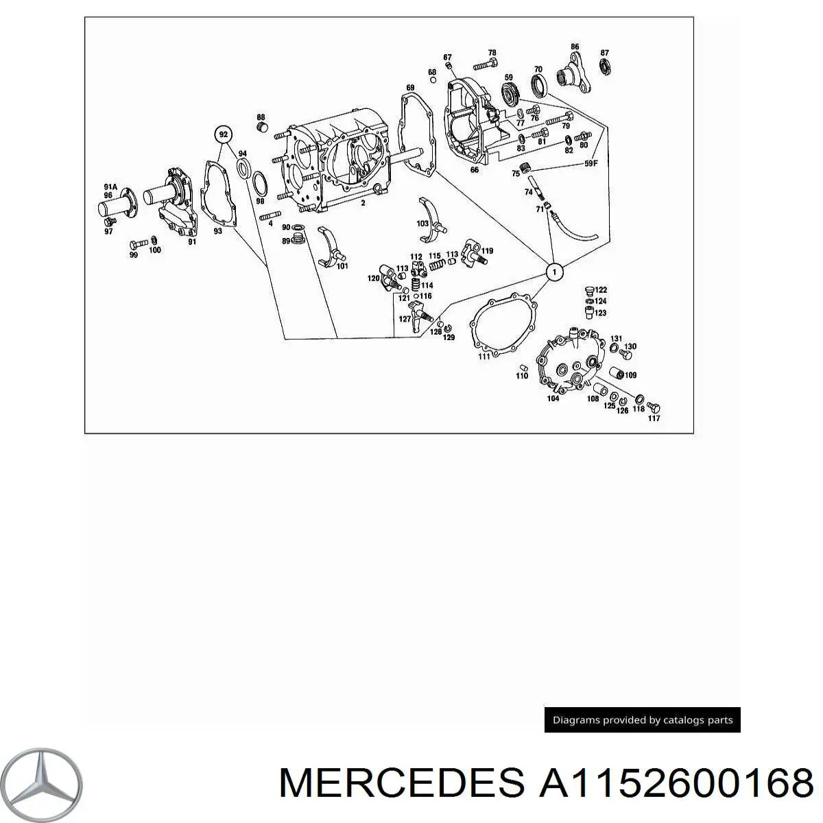 Ремкомплект КПП Mercedes A1152600168 ціна, від 28.13 USD