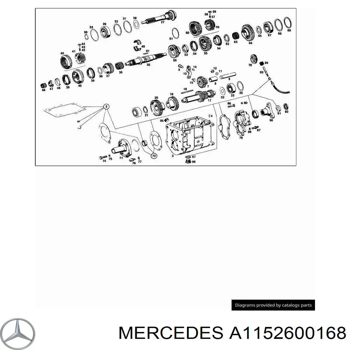 A1152600168 Mercedes Ремкомплект коробки передач
