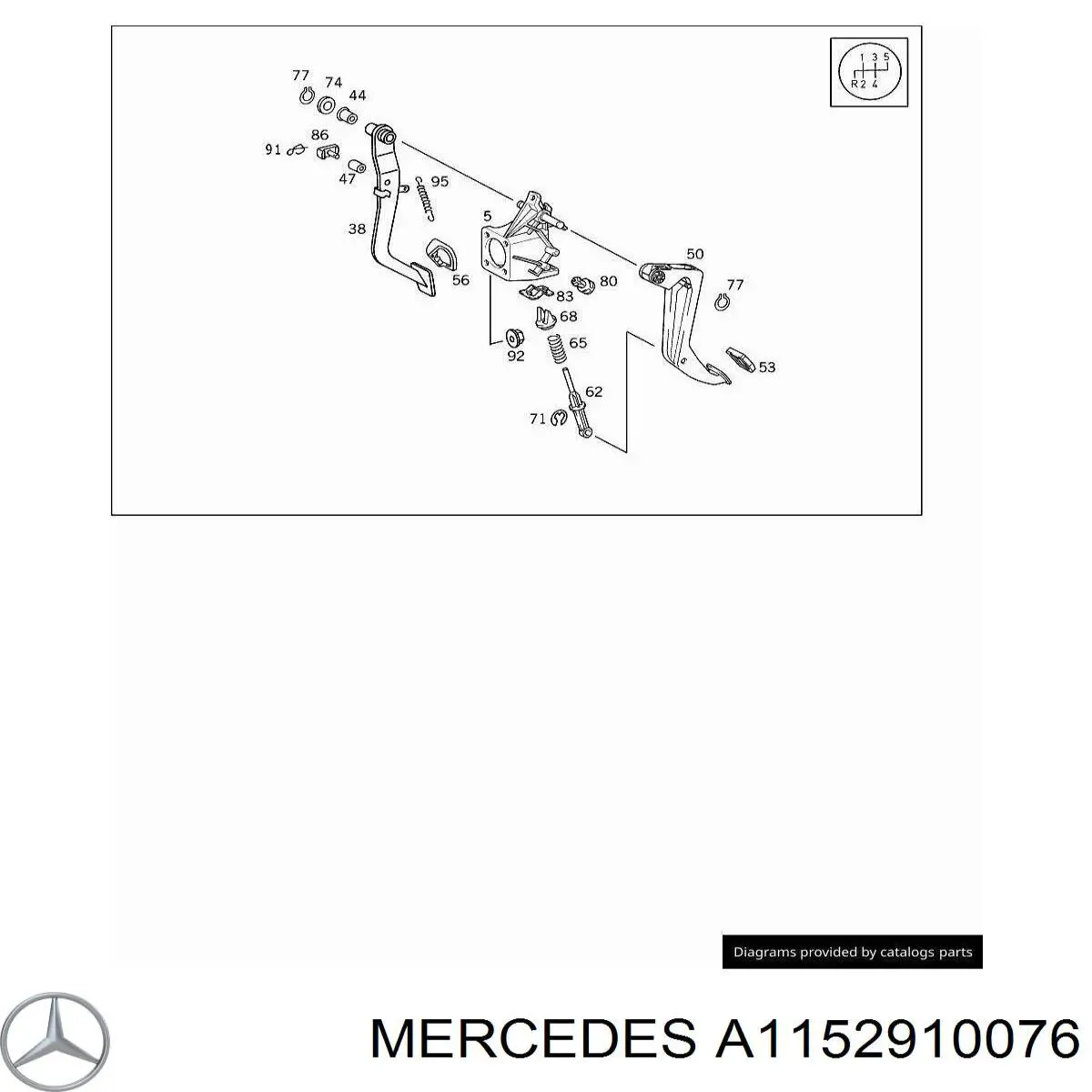  Mercedes A1152910076 ціна, від 1.27 USD