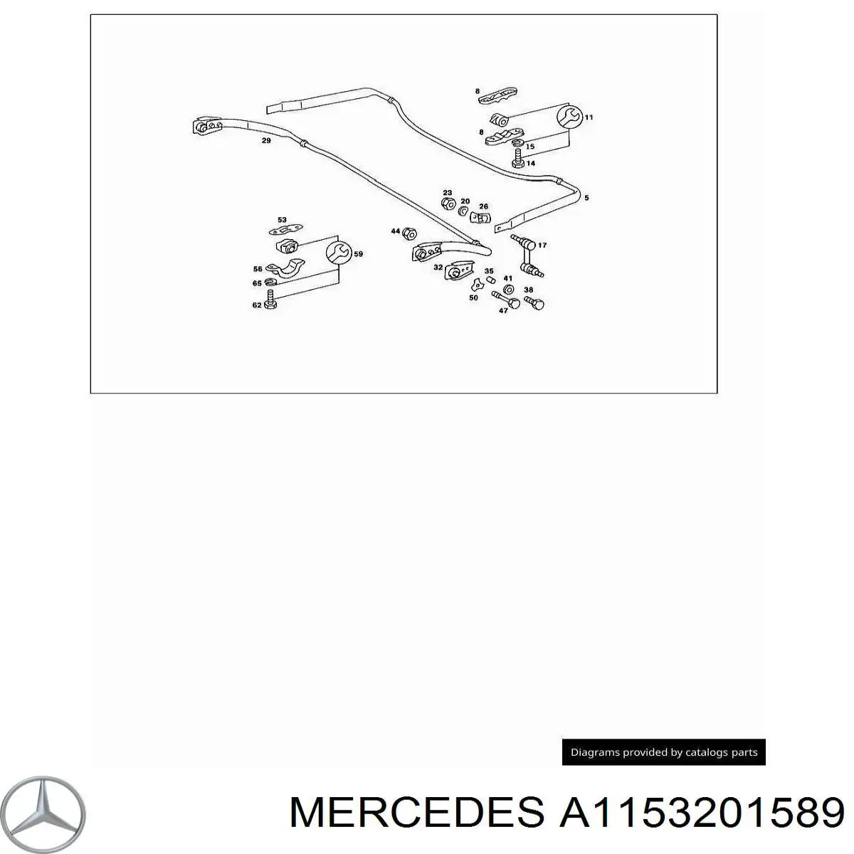 Лінк стабілізатора, заднього Mercedes A1153201589 ціна, від 7.89 USD