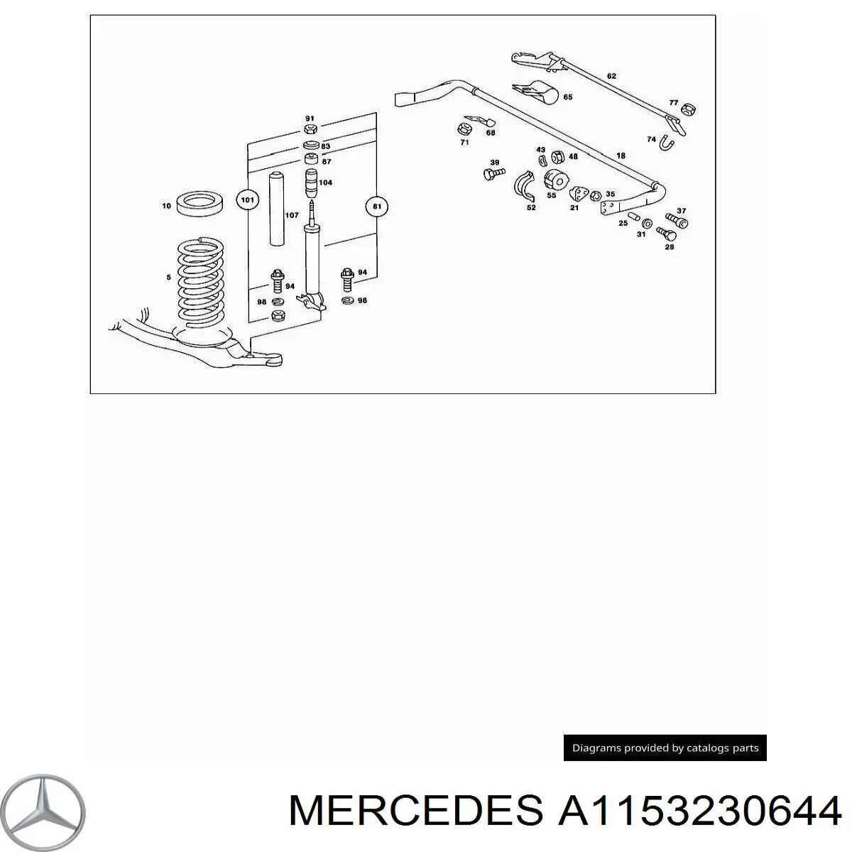 A1153230644 Mercedes Буфер-відбійник амортизатора переднього