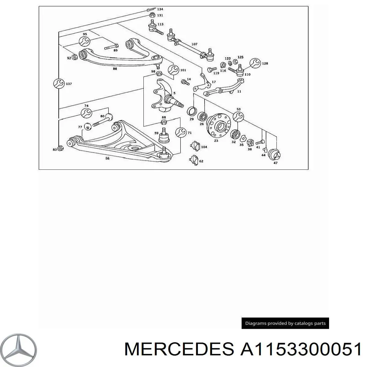 A1153300051 Mercedes Підшипник маточини передньої