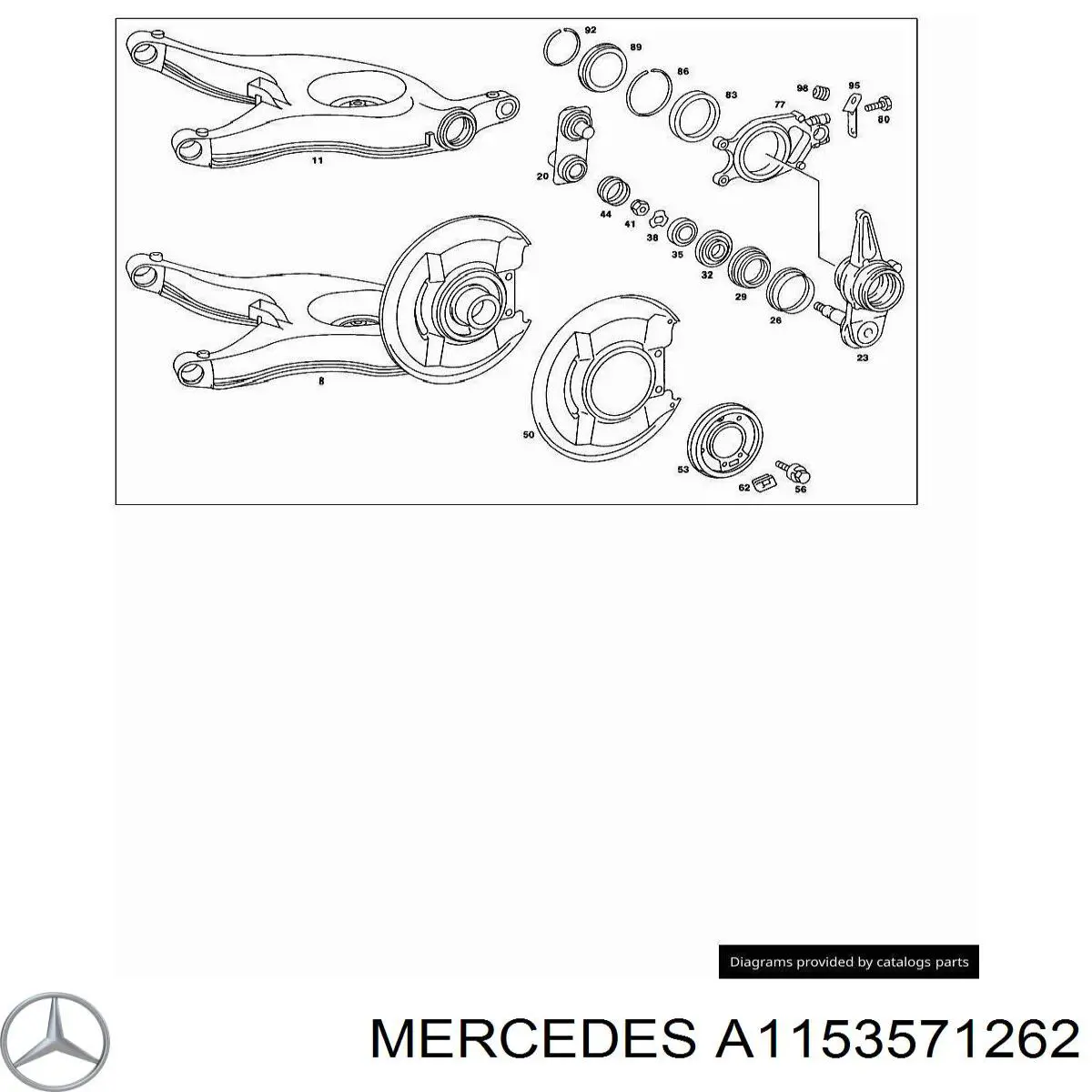 A1153571262 Mercedes Шайба регулювальна