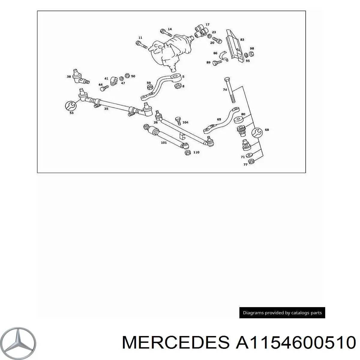 Купити A1154600510 Mercedes Хрестовина рульового механізму
