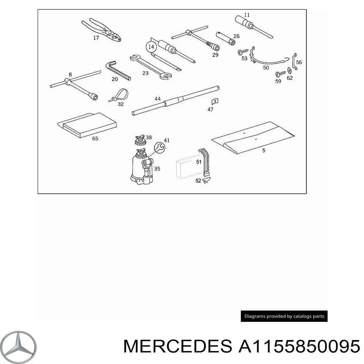  Mercedes A1155850095 ціна, від 5.64 USD