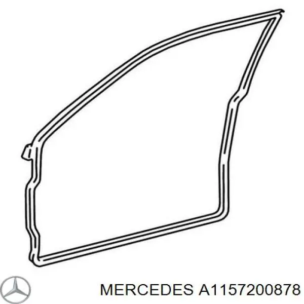 A1157200878 Mercedes Ущільнювач двері передньої лівої (на двері)