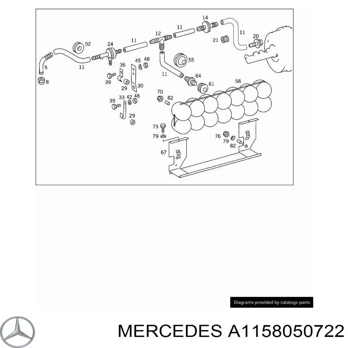 A1158050722 Mercedes Розподільник гідроприводу гальмівної системи