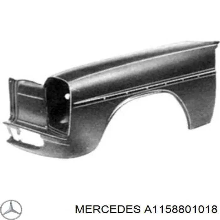 1158801018 Mercedes крило переднє праве