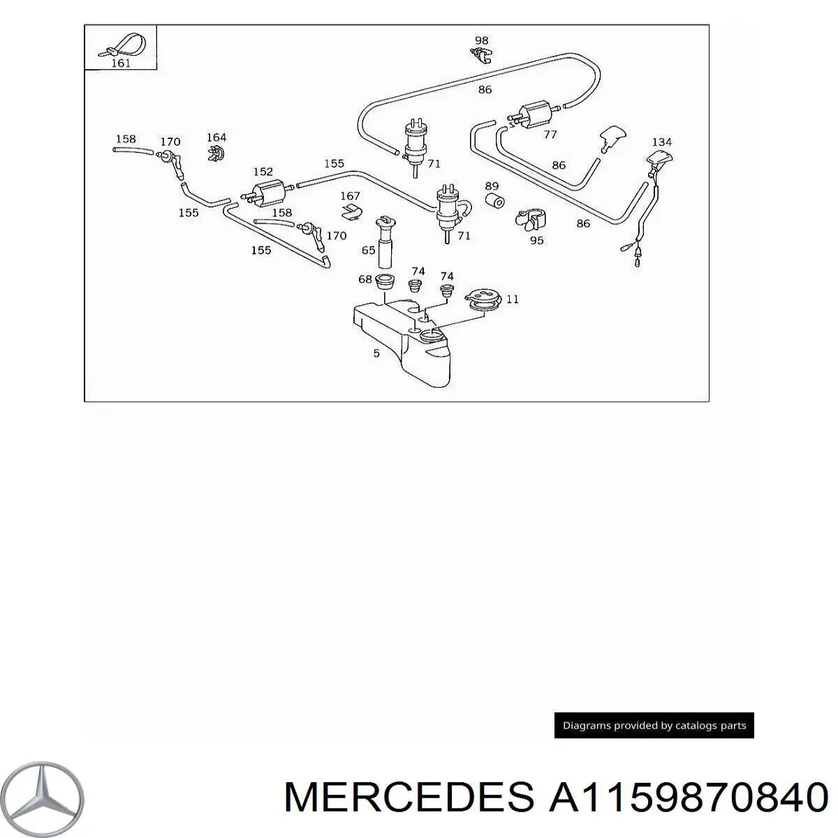 Купити A1159870840 Mercedes 