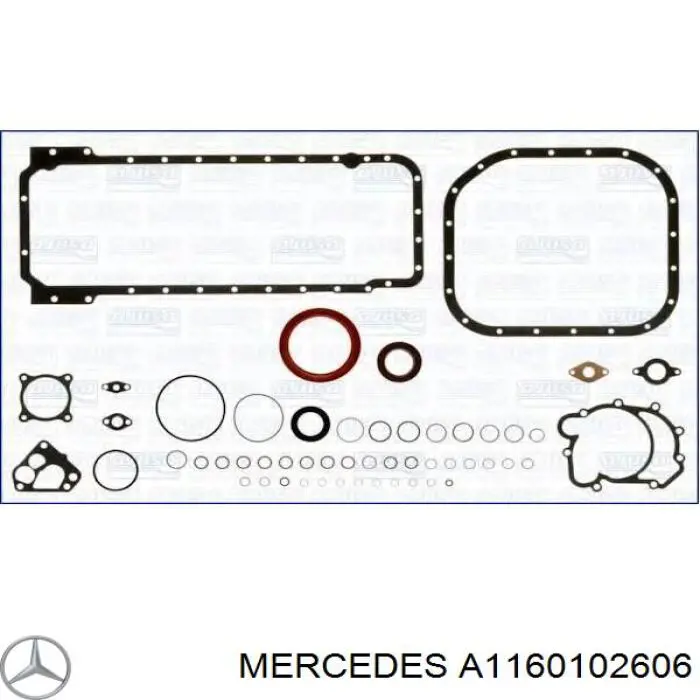  Комплект прокладок двигуна, нижній Mercedes S 