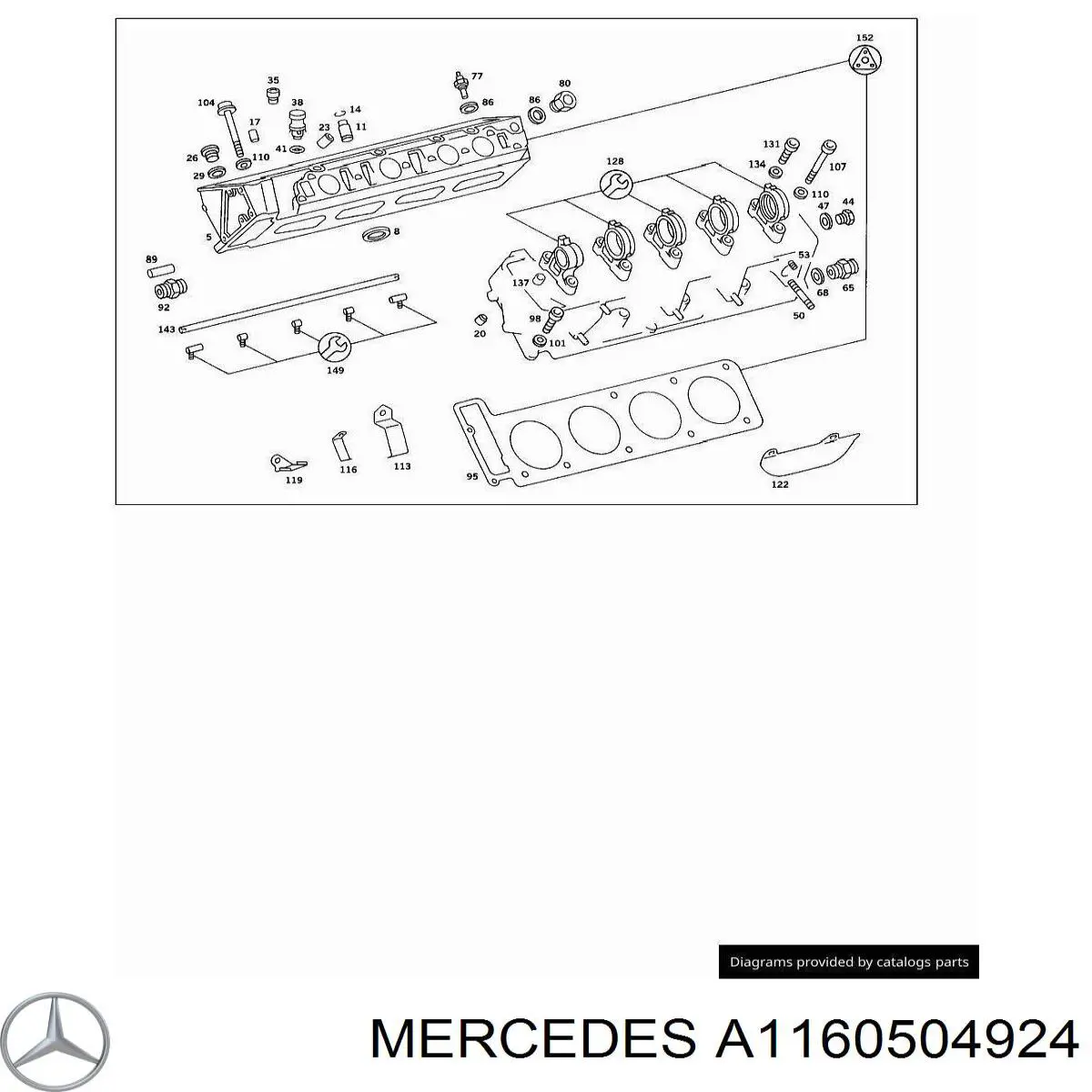 Направляюча клапана, впускного Mercedes A1160503724 ціна, від 57.27 USD