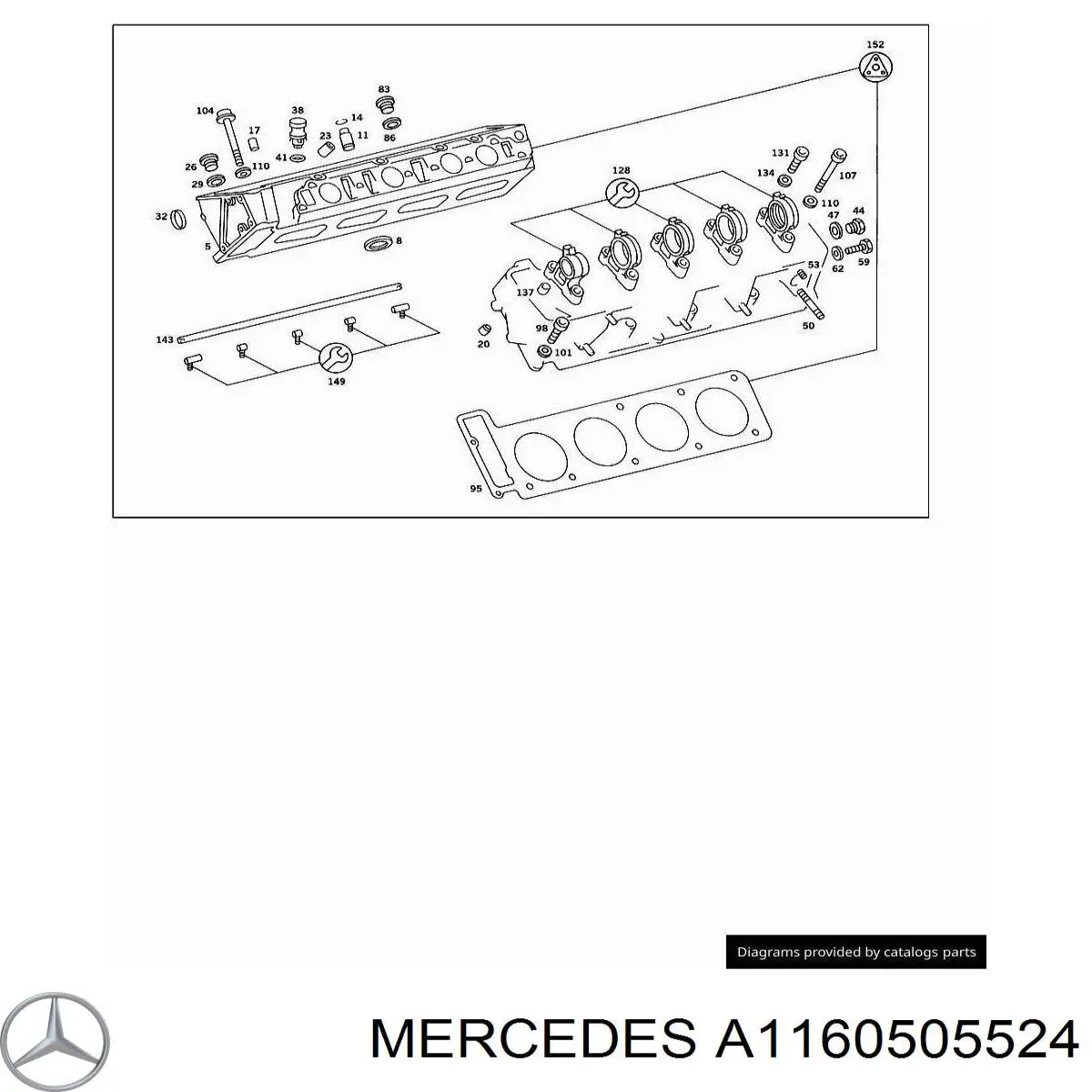A1160505524 Mercedes Напрямна клапана, випускного