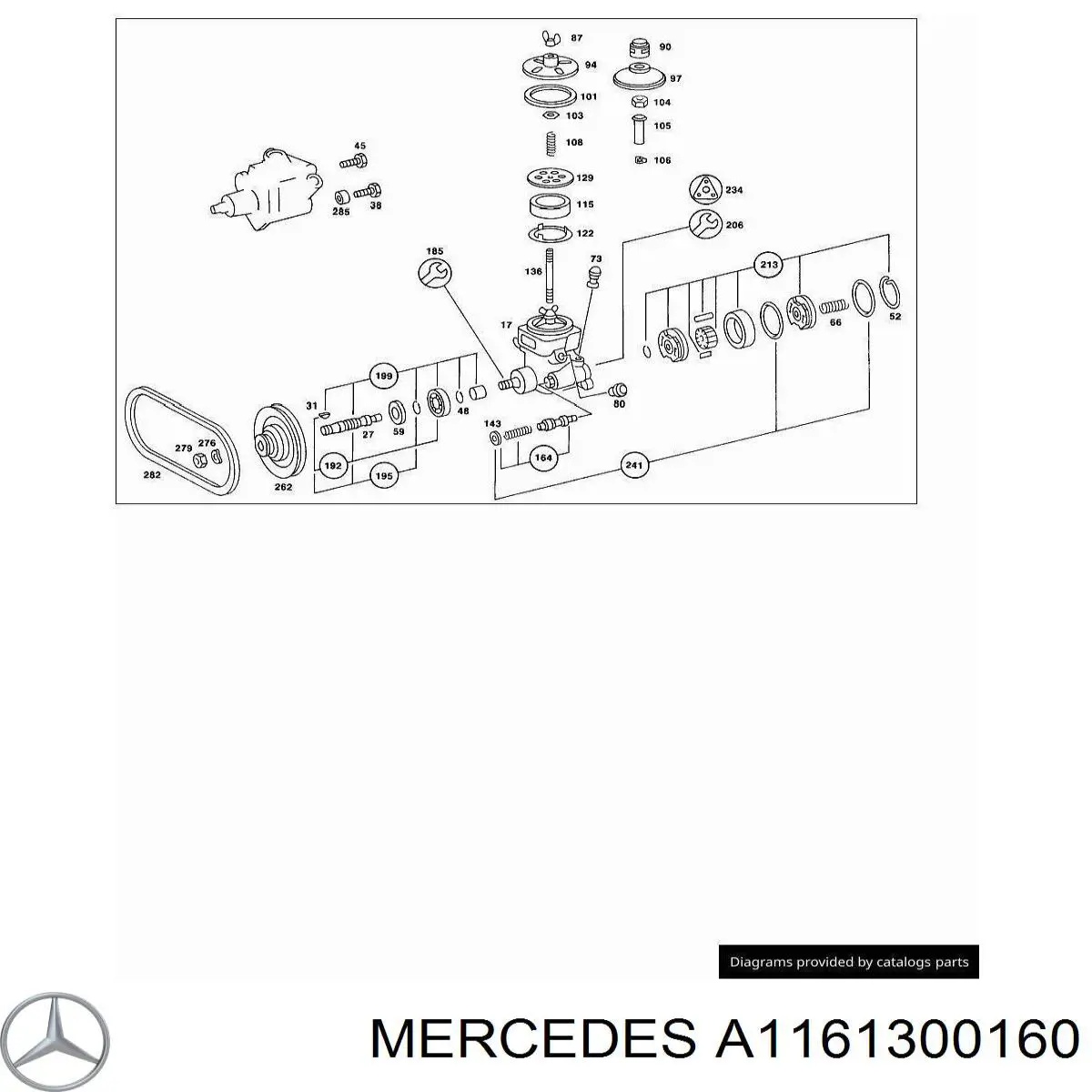 Натяжний ролик Mercedes A1161300160 ціна, від 38.98 USD