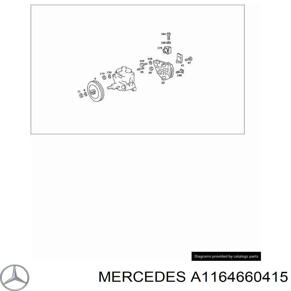 Шків лопатевого насоса гідропідсилювача керма Mercedes A1164660415 ціна, від 395.82 USD