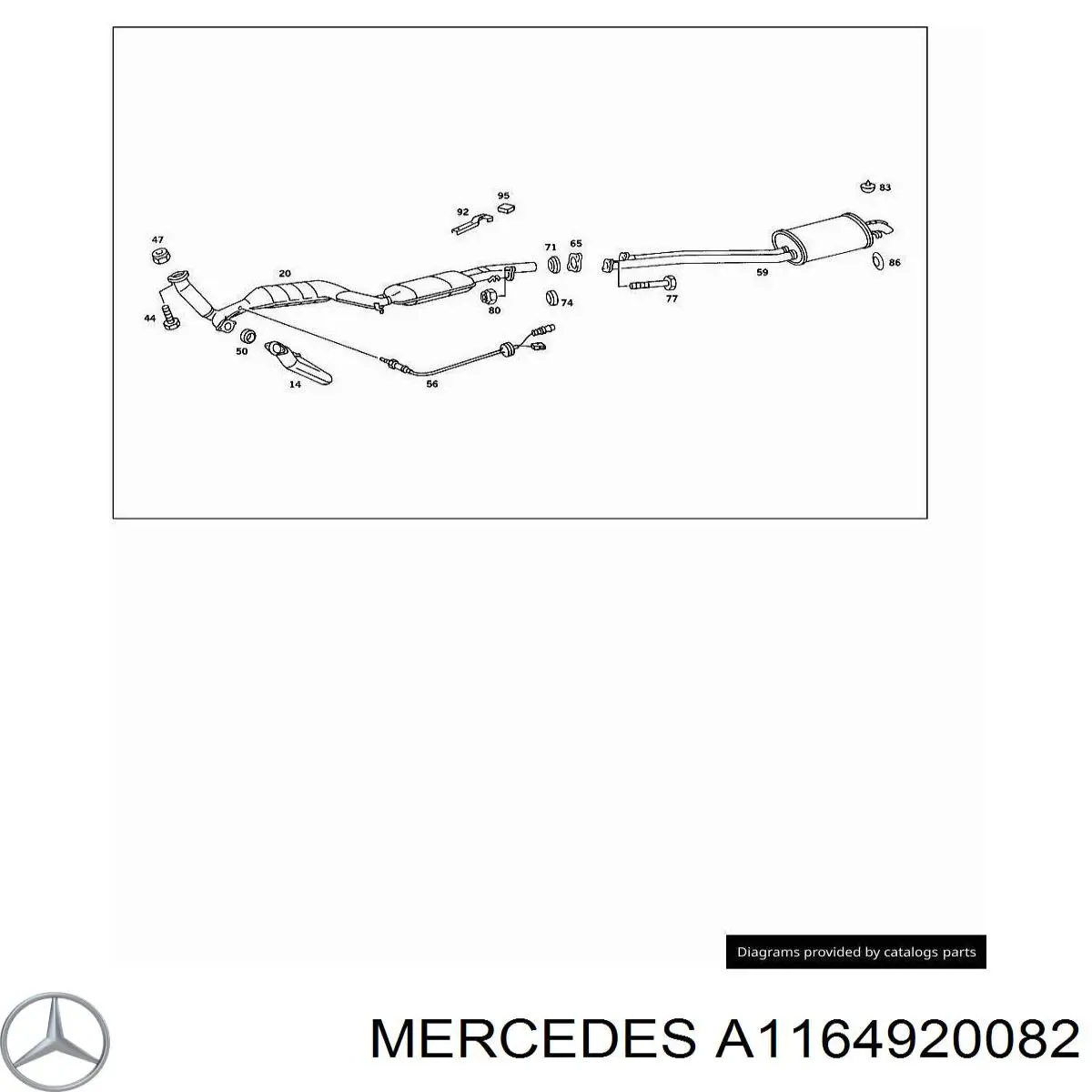 Подушка кріплення глушника Mercedes A1164920082 ціна, від 1.16 USD