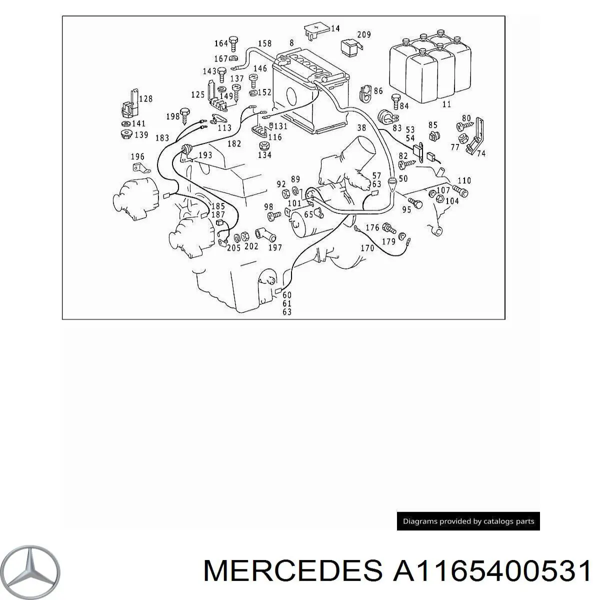 Кабель маси акумулятора (АКБ) A2015400041 Mercedes